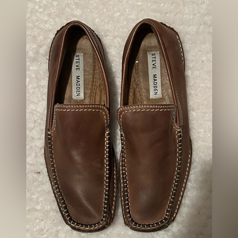 Steve Madden Brown Leather Loafers
